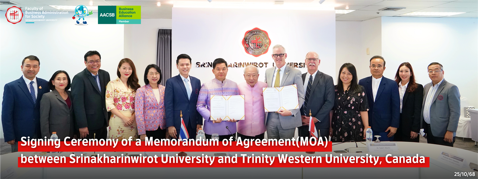 MOU SWU and Trinity Western University, Canada